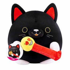 New! Zuru Snackle Luna Pez Cat 14” JUMBO Plush w/ Pez dispenser Snackles NWT!